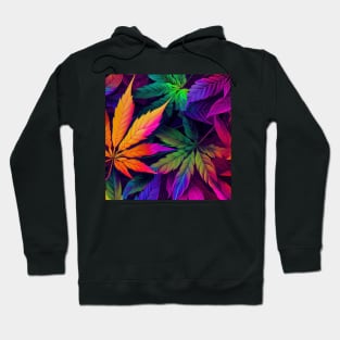 Colorful cannabis leaves Hoodie